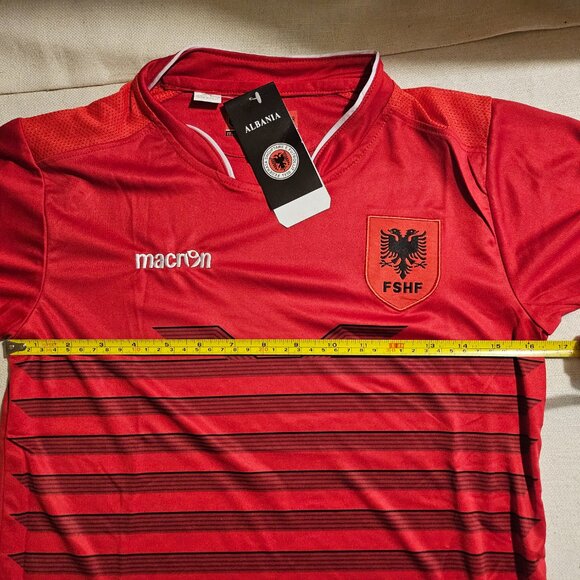 Macron Albania Youth Football Soccer Jersey & Shorts - Boys' Size 24 (M) - Picture 9 of 10